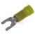 TE Connectivity - 53247-1 - Yellow Tin Stud Sz. 8 12 to 10AWG Brass Spade Tongue Terminal|70346572 | ChuangWei Electronics