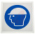 RS Pro - 8134476 - 100x100mm Vinyl Mandatory Head Protection Sign with Pictogram Only|70656044 | ChuangWei Electronics