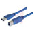 L-com Connectivity - CAU3AB-075M - 0.75m - Blue USB 3.0 Cable Type A - B|70377830 | ChuangWei Electronics