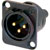 Neutrik - NC3MD-S-1-B - RECEPTACLE D SERIES 3 PIN MALE - SCREW TERMINAL - BLACK/GOLD|70088372 | ChuangWei Electronics