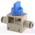 SMC Corporation - VHK3-04F-04F - 0 - +60degC PBT Blue Rotary Knob Pneumatic Manual Control Valve|70403115 | ChuangWei Electronics